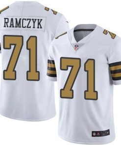 Nike New Orleans Saints #71 Ryan Ramczyk White Men's Stitched NFL Limited Rush Jersey Men's