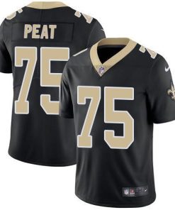 Nike New Orleans Saints #75 Andrus Peat Black Team Color Men's Stitched NFL Vapor Untouchable Limited Jersey Men's