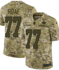 Nike New Orleans Saints #77 Willie Roaf Camo Men's Stitched NFL Limited 2018 Salute To Service Jersey Men's