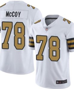 Nike New Orleans Saints #78 Erik McCoy White Men's Stitched NFL Limited Rush Jersey Men's