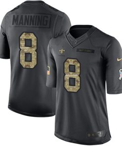 Nike New Orleans Saints #8 Archie Manning Black Men's Stitched NFL Limited 2016 Salute To Service Jersey Men's