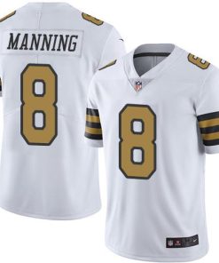 Nike New Orleans Saints #8 Archie Manning White Men's Stitched NFL Limited Rush Jersey Men's