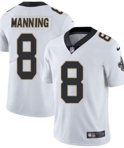 Nike New Orleans Saints #8 Archie Manning White Men's Stitched NFL Vapor Untouchable Limited Jersey Men's