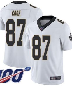 Nike New Orleans Saints #87 Jared Cook White Men's Stitched NFL 100th Season Vapor Limited Jersey Men's
