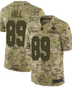 Nike New Orleans Saints #89 Josh Hill Camo Men's Stitched NFL Limited 2018 Salute To Service Jersey Men's