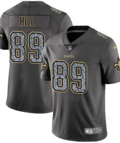 Nike New Orleans Saints #89 Josh Hill Gray Static Men's Stitched NFL Vapor Untouchable Limited Jersey Men's
