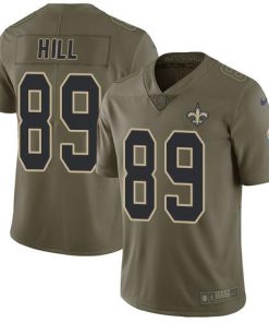 Nike New Orleans Saints #89 Josh Hill Olive Men's Stitched NFL Limited 2017 Salute To Service Jersey Men's