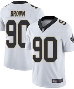 Nike New Orleans Saints #90 Malcom Brown White Men's Stitched NFL Vapor Untouchable Limited Jersey Men's