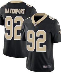 Nike New Orleans Saints #92 Marcus Davenport Black Team Color Men's Stitched NFL Vapor Untouchable Limited Jersey Men's