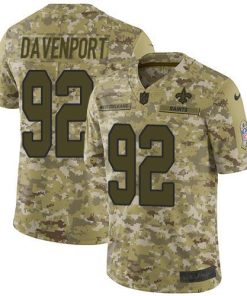 Nike New Orleans Saints #92 Marcus Davenport Camo Men's Stitched NFL Limited 2018 Salute To Service Jersey Men's