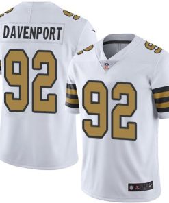 Nike New Orleans Saints #92 Marcus Davenport White Men's Stitched NFL Limited Rush Jersey Men's