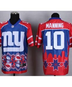 Nike New York Giants #10 Eli Manning Blue Men's Stitched NFL Elite Noble Fashion Jersey Men's