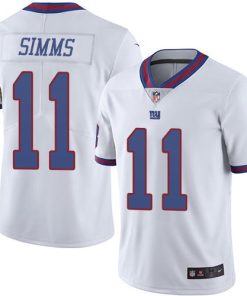 Nike New York Giants #11 Phil Simms White Men's Stitched NFL Limited Rush Jersey Men's