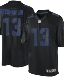 Nike New York Giants #13 Odell Beckham Jr Black Men's Stitched NFL Impact Limited Jersey Men's