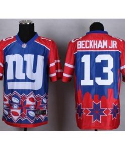 Nike New York Giants #13 Odell Beckham Jr Blue Men's Stitched NFL Elite Noble Fashion Jersey Men's