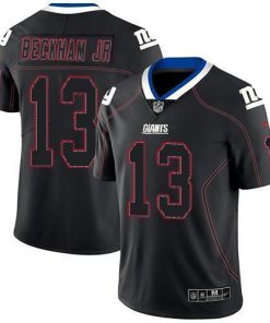 Nike New York Giants #13 Odell Beckham Jr Lights Out Black Men's Stitched NFL Limited Rush Jersey Men's
