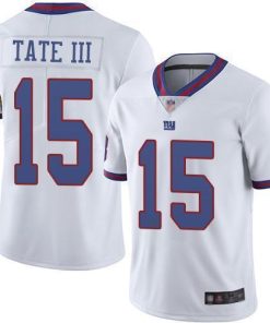 Nike New York Giants #15 Golden Tate III White Men's Stitched NFL Limited Rush Jersey Men's