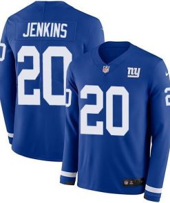 Nike New York Giants #20 Janoris Jenkins Royal Blue Team Color Men's Stitched NFL Limited Therma Long Sleeve Jersey Men's