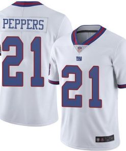 Nike New York Giants #21 Jabrill Peppers White Men's Stitched NFL Limited Rush Jersey Men's