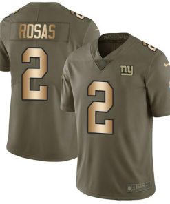 Nike New York Giants #2 Aldrick Rosas Olive/Gold Men's Stitched NFL Limited 2017 Salute To Service Jersey Men's