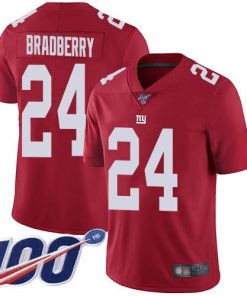 Nike New York Giants #24 James Bradberry Red Men's Stitched NFL Limited Inverted Legend 100th Season Jersey Men's