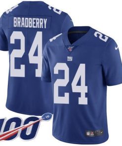 Nike New York Giants #24 James Bradberry Royal Blue Team Color Men's Stitched NFL 100th Season Vapor Untouchable Limited Jersey Men's