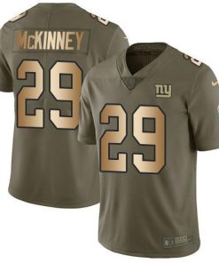 Nike New York Giants #29 Xavier McKinney Olive/Gold Men's Stitched NFL Limited 2017 Salute To Service Jersey Men's