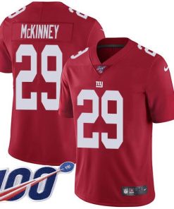 Nike New York Giants #29 Xavier McKinney Red Alternate Men's Stitched NFL 100th Season Vapor Untouchable Limited Jersey Men's