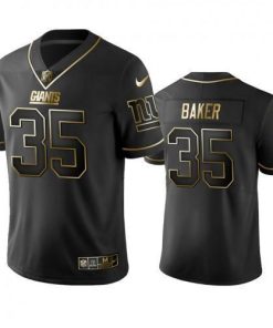 Nike New York Giants #35 Deandre Baker Black Golden Limited Edition Stitched NFL Jersey Men's