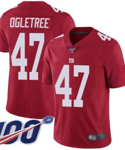 Nike New York Giants #47 Alec Ogletree Red Alternate Men's Stitched NFL 100th Season Vapor Limited Jersey Men's
