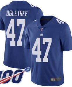 Nike New York Giants #47 Alec Ogletree Royal Blue Team Color Men's Stitched NFL 100th Season Vapor Limited Jersey Men's