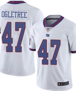 Nike New York Giants #47 Alec Ogletree White Men's Stitched NFL Limited Rush Jersey Men's