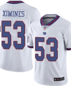 Nike New York Giants #53 Oshane Ximines White Men's Stitched NFL Limited Rush Jersey Men's