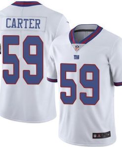 Nike New York Giants #59 Lorenzo Carter White Men's Stitched NFL Limited Rush Jersey Men's