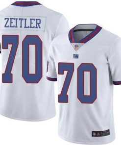 Nike New York Giants #70 Kevin Zeitler White Men's Stitched NFL Limited Rush Jersey Men's