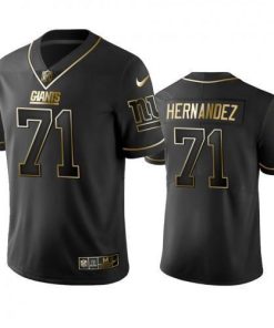 Nike New York Giants #71 Will Hernandez Black Golden Limited Edition Stitched NFL Jersey Men's