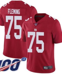 Nike New York Giants #75 Cameron Fleming Red Men's Stitched NFL Limited Inverted Legend 100th Season Jersey Men's