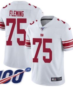 Nike New York Giants #75 Cameron Fleming White Men's Stitched NFL 100th Season Vapor Untouchable Limited Jersey Men's