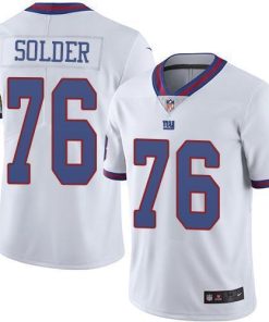 Nike New York Giants #76 Nate Solder White Men's Stitched NFL Limited Rush Jersey Men's