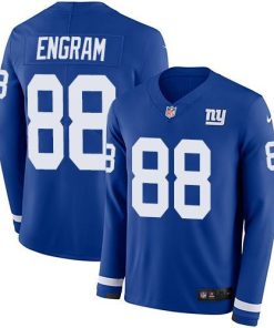 Nike New York Giants #88 Evan Engram Royal Blue Team Color Men's Stitched NFL Limited Therma Long Sleeve Jersey Men's