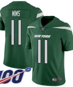 Nike New York Jets #11 Denzel Mim Green Team Color Men's Stitched NFL 100th Season Vapor Untouchable Limited Jersey Men's
