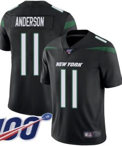 Nike New York Jets #11 Robby Anderson Black Alternate Men's Stitched NFL 100th Season Vapor Limited Jersey Men's