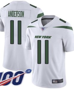 Nike New York Jets #11 Robby Anderson White Men's Stitched NFL 100th Season Vapor Limited Jersey Men's