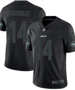 Nike New York Jets #14 Sam Darnold Black Men's Stitched NFL Limited Rush Impact Jersey Men's