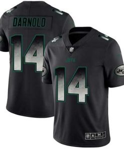 Nike New York Jets #14 Sam Darnold Black Men's Stitched NFL Vapor Untouchable Limited Smoke Fashion Jersey Men's