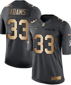 Nike New York Jets #33 Jamal Adams Black Men's Stitched NFL Limited Gold Salute To Service Jersey Men's