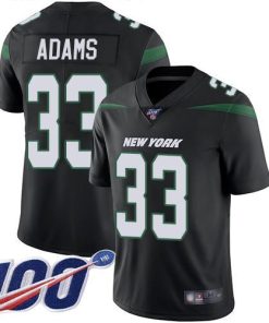 Nike New York Jets #33 Jamal Adams Black Alternate Men's Stitched NFL 100th Season Vapor Limited Jersey Men's