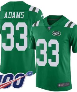Nike New York Jets #33 Jamal Adams Green Men's Stitched NFL Limited Rush 100th Season Jersey Men's