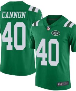 Nike New York Jets #40 Trenton Cannon Green Men's Stitched NFL Limited Rush Jersey Men's