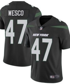 Nike New York Jets #47 Trevon Wesco Black Alternate Men's Stitched NFL Vapor Untouchable Limited Jersey Men's